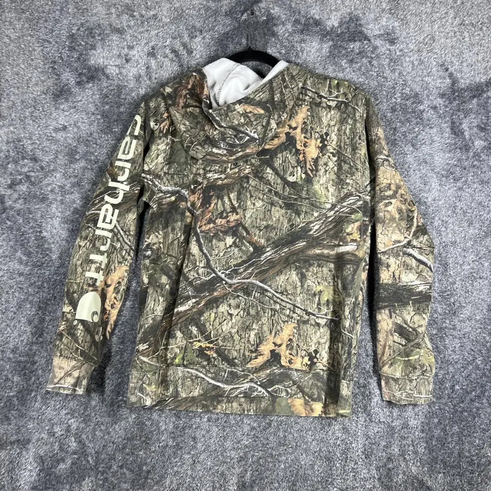Carhartt Hoodie Boys 15-16 Multicolor Camouflage Hooded Fleece Pullover Hunting